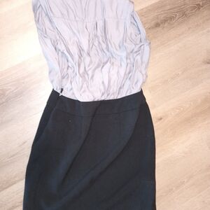 Loft silver black dress